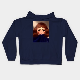 Portrait of a girl Kids Hoodie